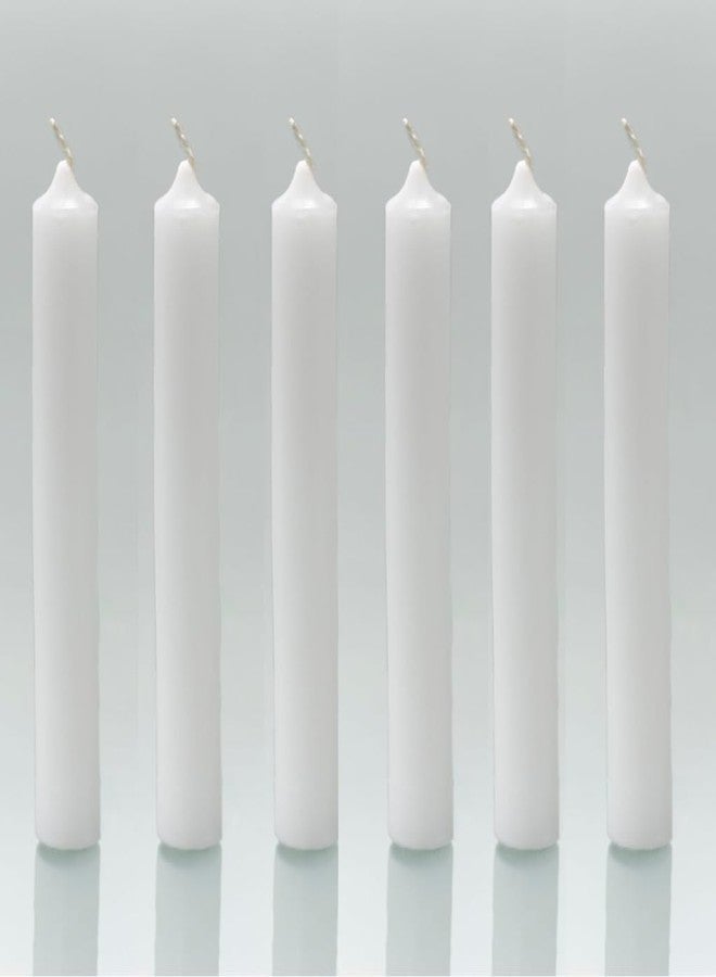 Candlestock White Simple Taper Candles - .75 inches X 5.5 inch Taper Candles - USA Made Utility Candles (6 Candles Total) - Image 2